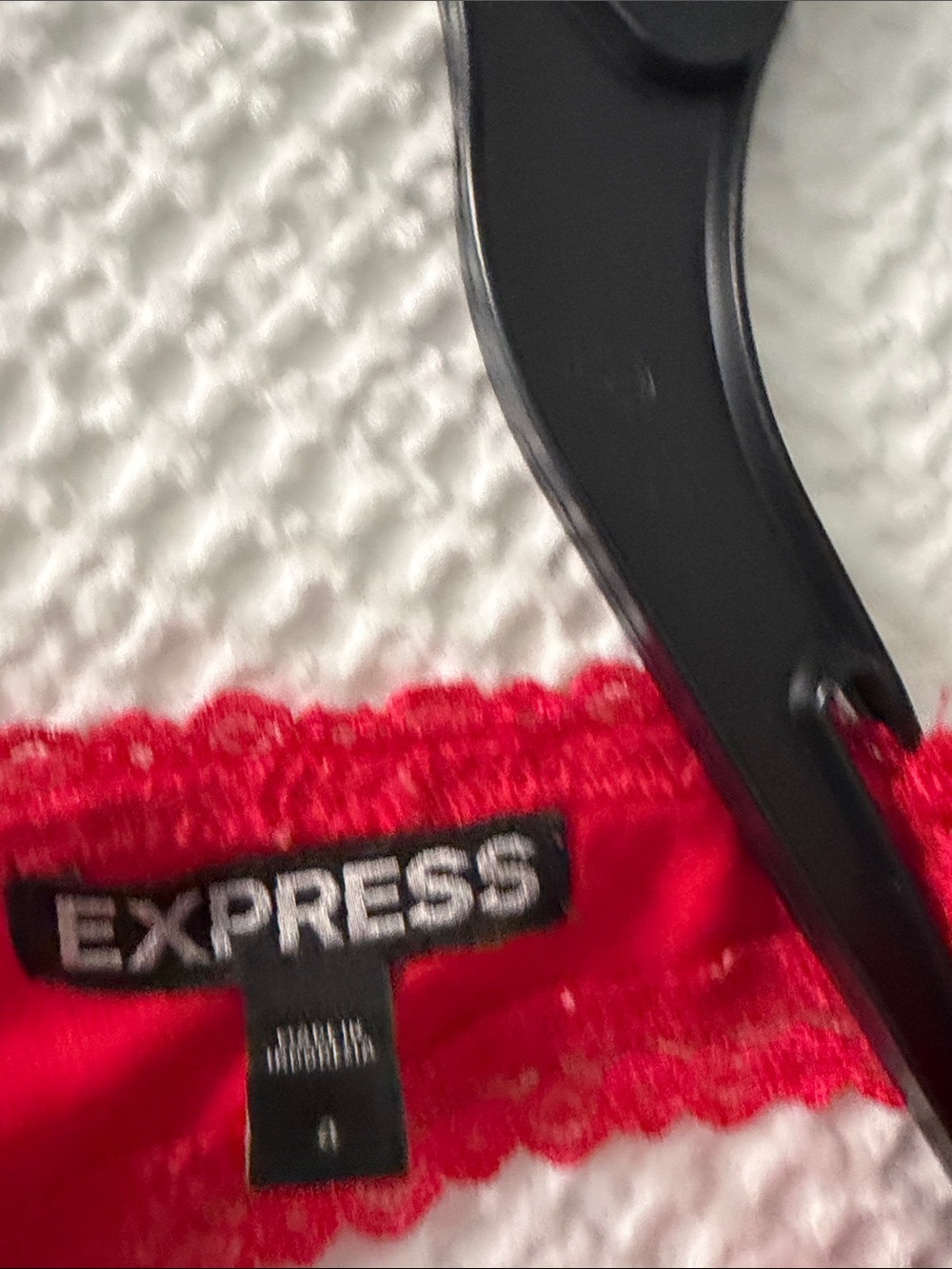 Express Red Lace V-Neck Sleeveless Mini Dress - Picture 2 of 5